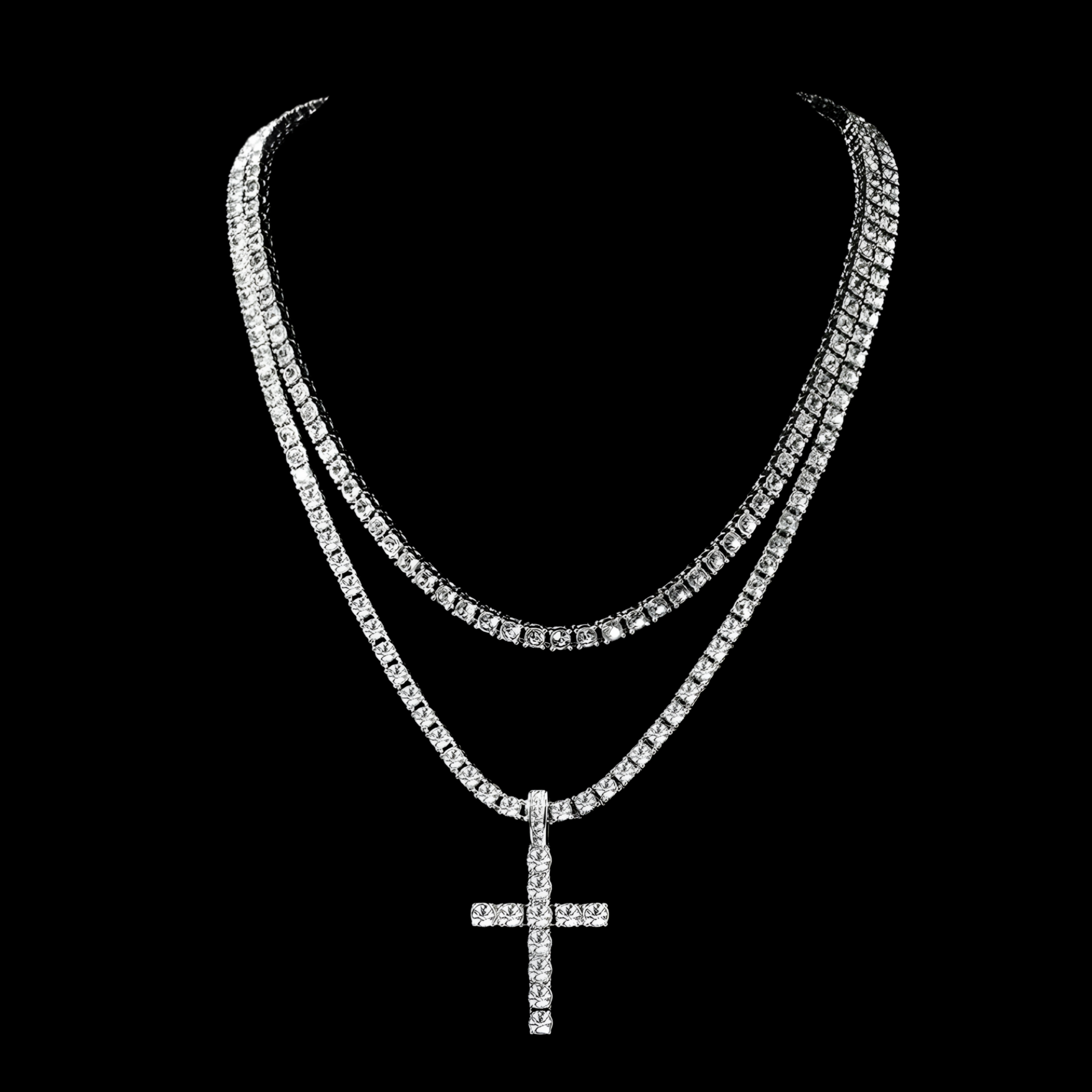 Conjunto Doble Cadena Diamantes